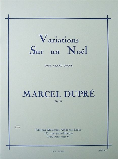 Dupre: Variations Sur Un Noel op. 20, Noten