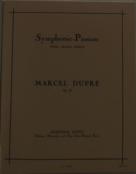 Dupre: Sinfonie Passion op. 23, Noten