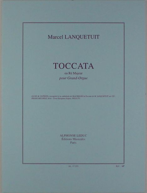 Lanquetuit: Toccata En Re Majeur, Noten