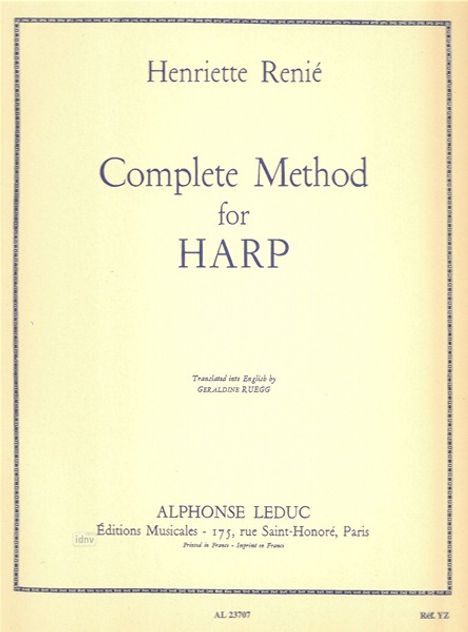 Henriette Renie: Complete Method, Noten