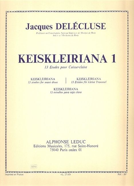 J. Delecluse: Keiskleiriana, Noten