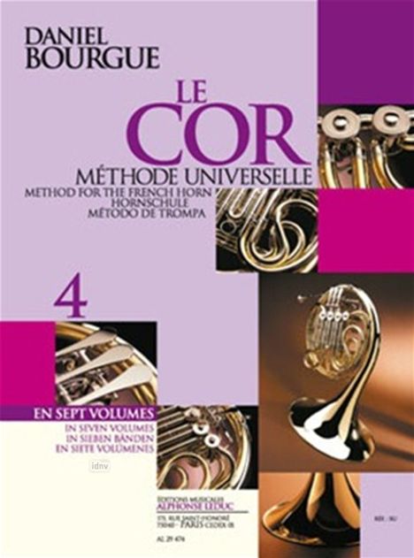 Daniel Bourgue: Le Cor, Méthode Universelle en 7 volumes, Noten