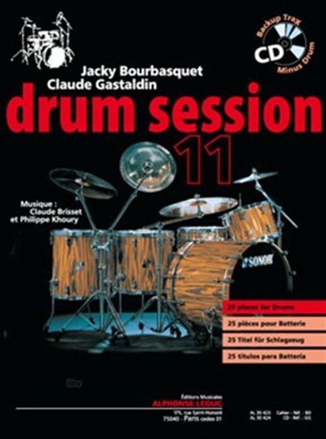 Jacky Bourbasquet: Drum Session 11, Noten