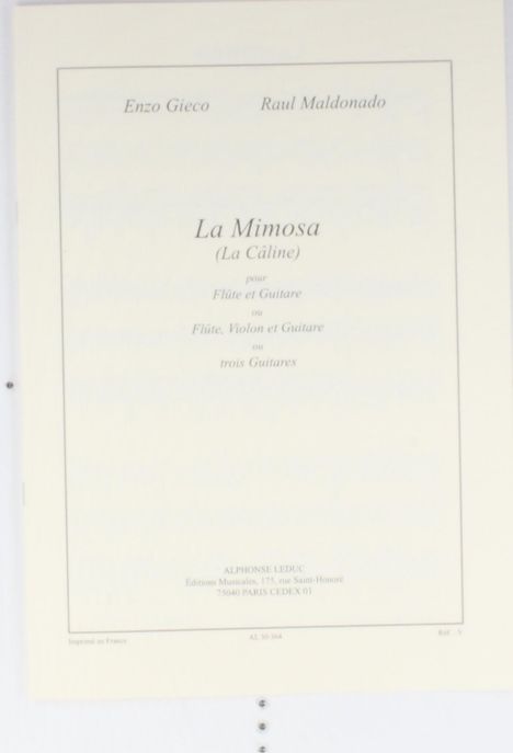Gieco, Enzo ; Maldonado, Raul: La Mimosa (La Câline), Noten