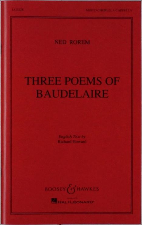 Three Poems of Baudelaire, Noten