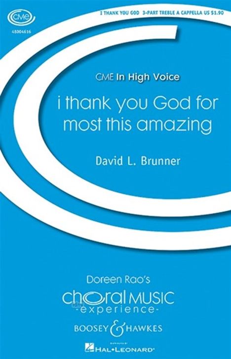 David L. Brunner: I thank you God for most this amazing, Noten