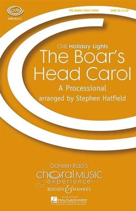 Stephen Hatfield: Boar's Head Carol, Noten