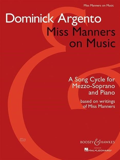 Dominick Argento: Miss Manners on Music, Noten