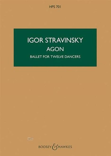 Igor Strawinsky: Strawinsky,I.       :Agon /ST /Orch, Noten