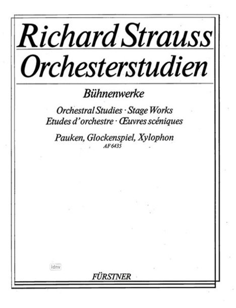 Richard Strauss: Orchesterstudien aus seinen Bü, Noten