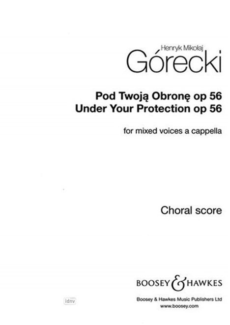 Henryk Mikolaj Gorecki: Under Your Protection op. 56, Noten