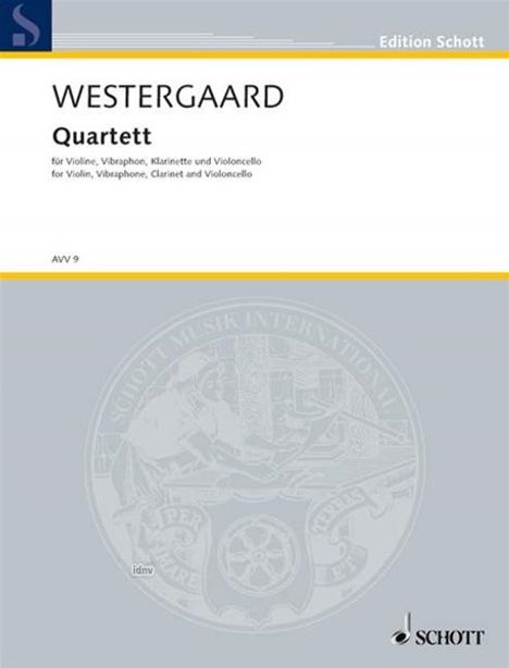 Peter Westergaard: Quartett, Noten