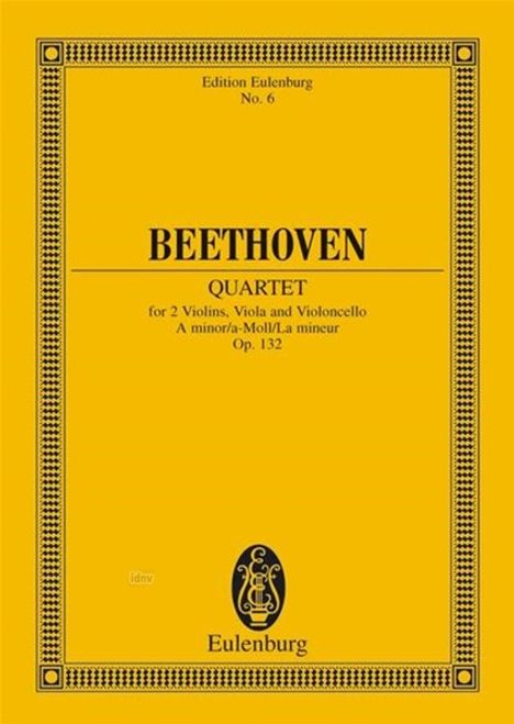 Ludwig van Beethoven: Streichquartett a-Moll op. 132 "Dankgesang", Noten