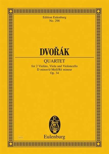 Streichquartett d-Moll op.34 B 75, Partitur, Noten