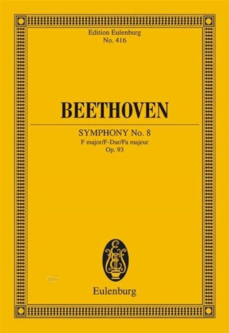 Beethoven:Symphonie Nr.8, Noten