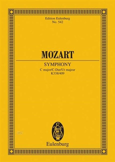 Wolfgang Amadeus Mozart: Sinfonie Nr. 34 C-Dur KV 338 (1780), Noten