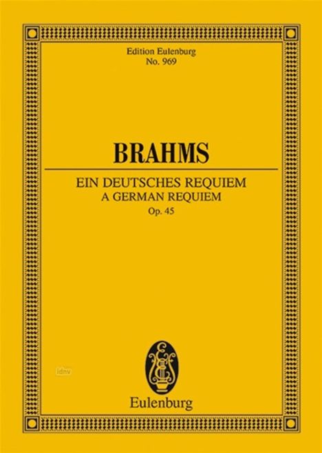 Johannes Brahms: Ein deutsches Requiem op. 45, Noten