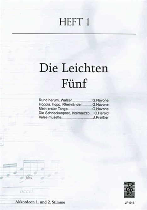 Josef Preissler: Die leichten 5, Band 1, Noten