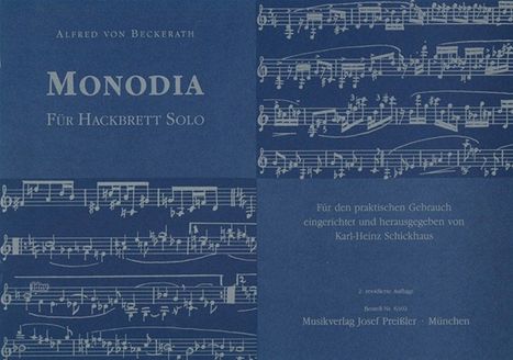 Alfred von Beckerath: Monodia, Noten