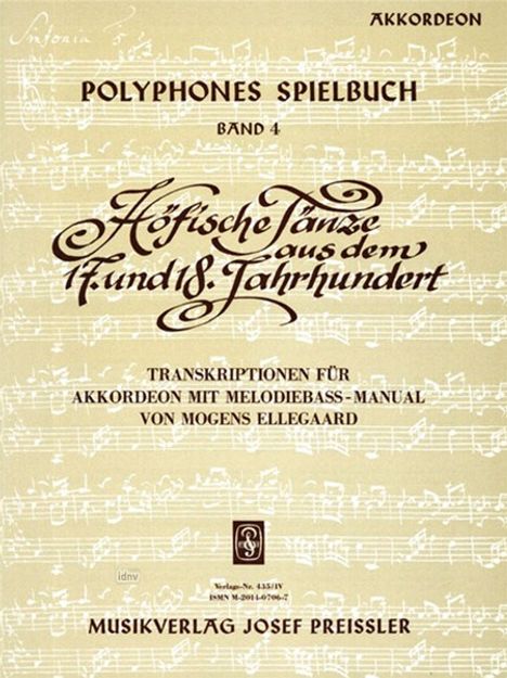 Mogens Ellegaard: Polyphones Spielbuch, Band 4, Noten