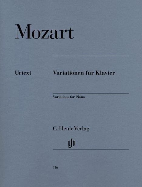 Variationen für Klavier, Noten