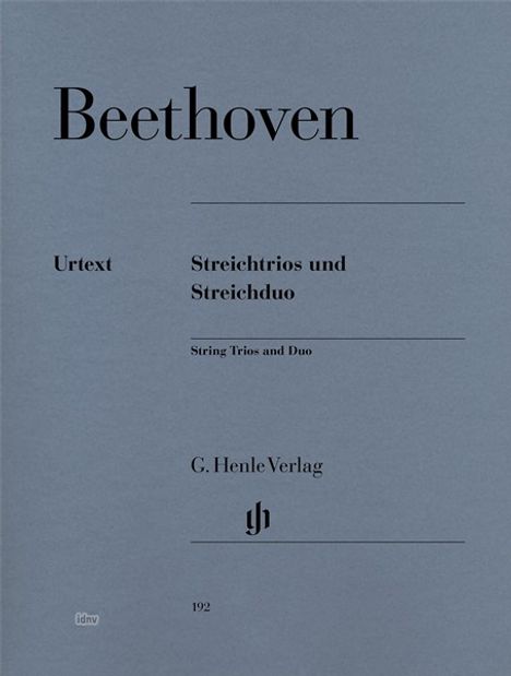 Streichtrios op.3, op.8 und op.9 und Streichduo WoO 32, Noten