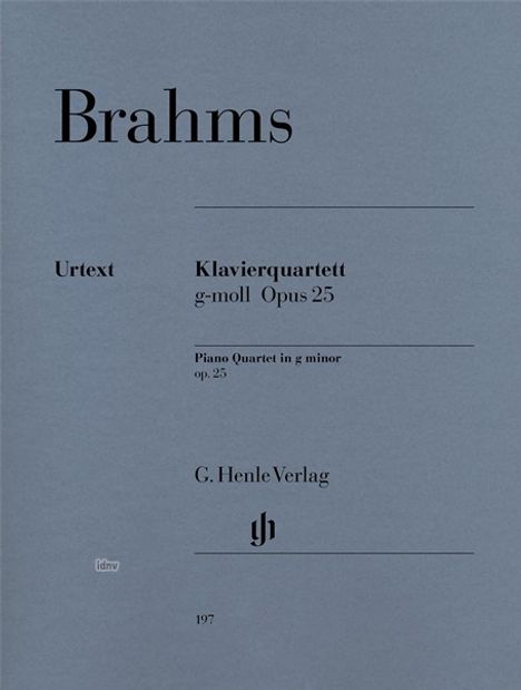 Klavierquartett g-Moll op.25, Klavier, Violine, Viola, Violoncello, Noten