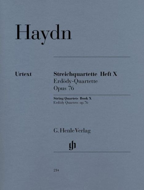 Haydn, Joseph - Streichquartette Heft X op. 76 (Erdödy-Quartette), Noten