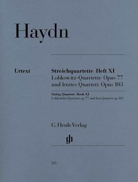 Streichquartette op.77 (Lobkowitz-Quartette) und op.103 (Letztes Quartett), Noten