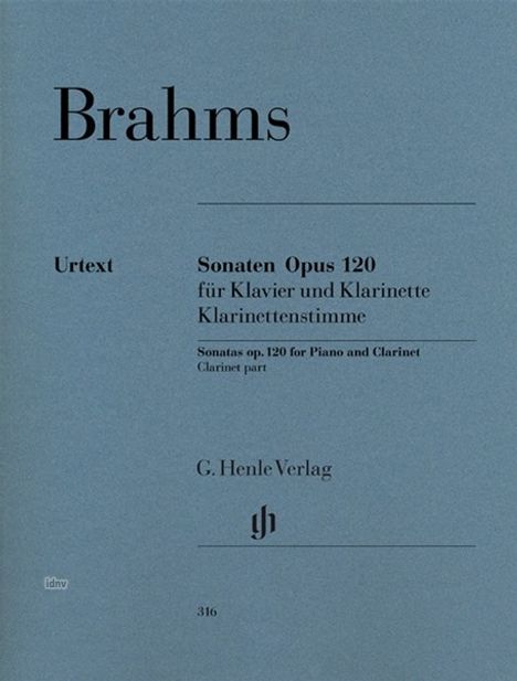 Johannes Brahms: Sonaten für Klarinette (oder V, Noten