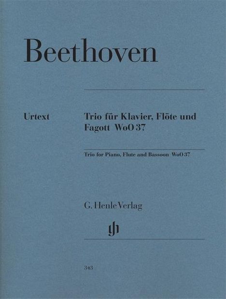 Flötentrio G-Dur WoO 37 für Klavier, Flöte und Fagott, Noten