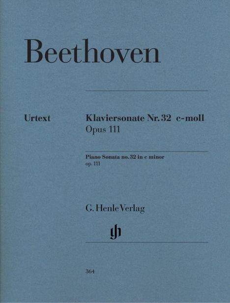 Beethoven, Ludwig van - Klaviersonate Nr. 32 c-moll op. 111, Noten