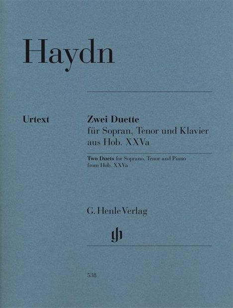 Haydn, J: Zwei Duette für Sopran, Tenor und Klavier Hob. XXV, Buch