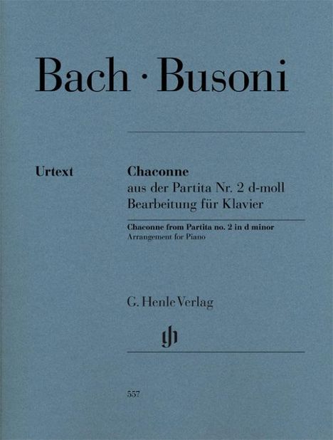 Chaconne aus der Partita Nr. 2 d-moll BWV 1004, Noten