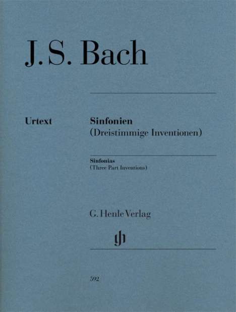 Johann Sebastian Bach (1685-1750): Sinfonien (Dreistimmige Inventionen) für Klavier zu zwei Händen. Revidierte Ausgabe von HN 360, Buch