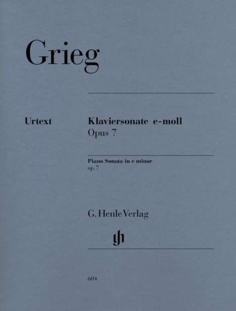 Grieg, Edvard - Klaviersonate e-moll op. 7, Noten
