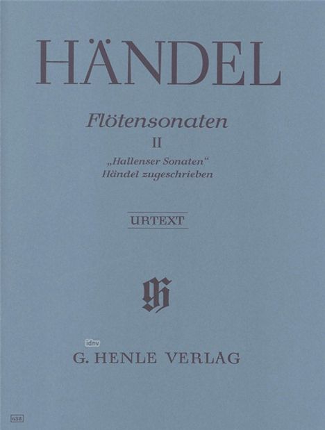 Flötensonaten (Hallenser Sonaten), Flöte u. Basso continuo, Noten