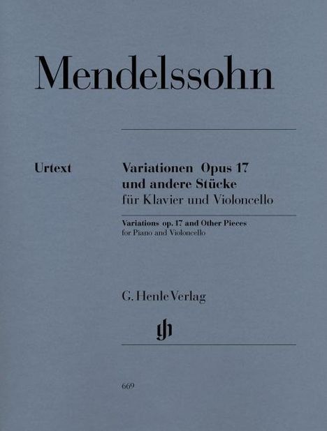 Mendelssohn Bartholdy, F: Variationen op. 17 und andere Stüc, Noten