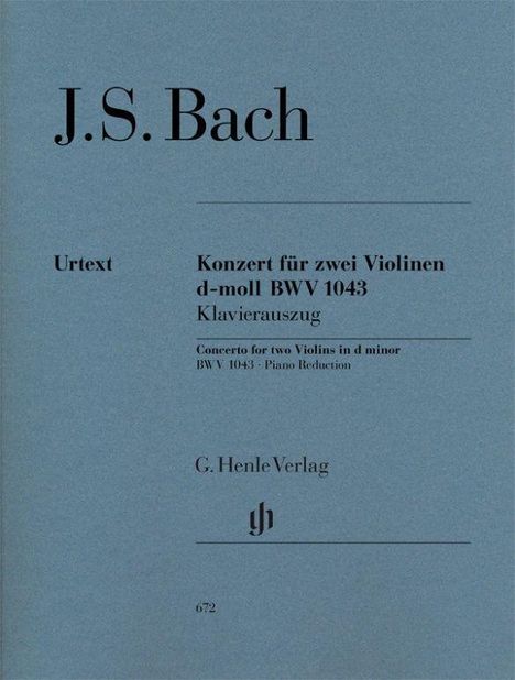 Konzert für 2 Violinen und Orchester d-moll BWV 1043, Noten