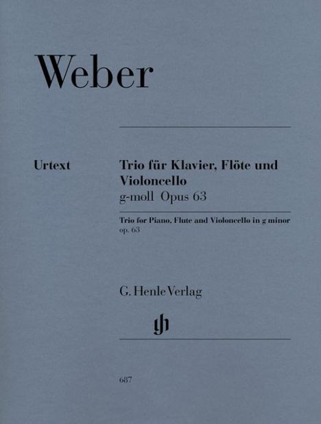 Weber, Carl Maria von - Trio g-moll op. 63 für Klavier, Flöte und Violoncello, Noten