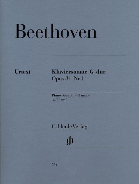 Klaviersonate G-Dur op.31,1, revidierte Neuausgabe, Noten