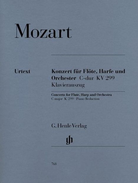 Mozart, W: Konzert für Flöte, Harfe und Orchester C-dur KV 2, Noten