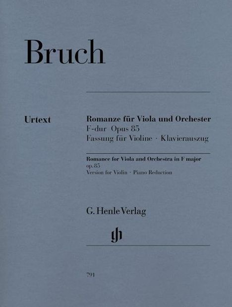 Bruch, M: Romanze für Viola FDur op.85, Buch