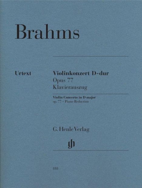 Brahms, Johannes - Violinkonzert D-dur op. 77, Buch