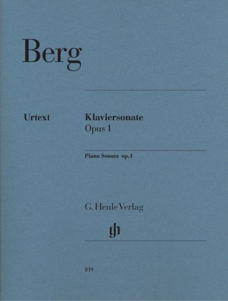 Berg, Alban - Klaviersonate op. 1, Noten