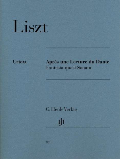 Franz Liszt (1811-1886): Liszt, Franz - Après une Lecture du Dante - Fantasia quasi Sonata, Buch
