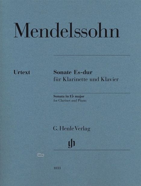 Sonate für Klarinette und Klavier Es-Dur, Klavierpartitur u. Stimme, Noten