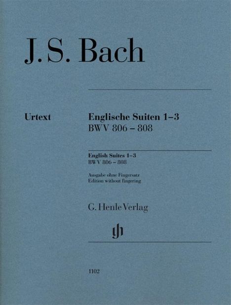 Bach, J: Englische Suiten 1-3, BWV 806-808, Noten
