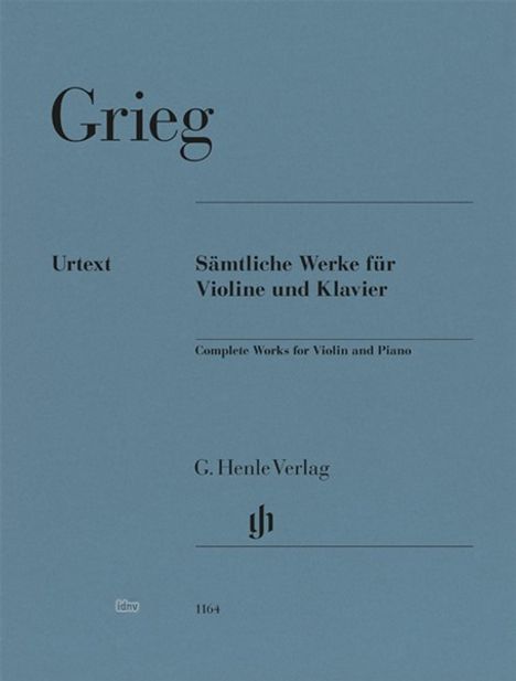 Edvard Grieg: Sämtliche Werke für Violine und Klavier, Noten