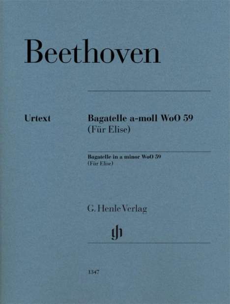 Ludwig van Beethoven (1770-1827): Bagatelle a-moll WoO 59 (Für Elise), Buch
